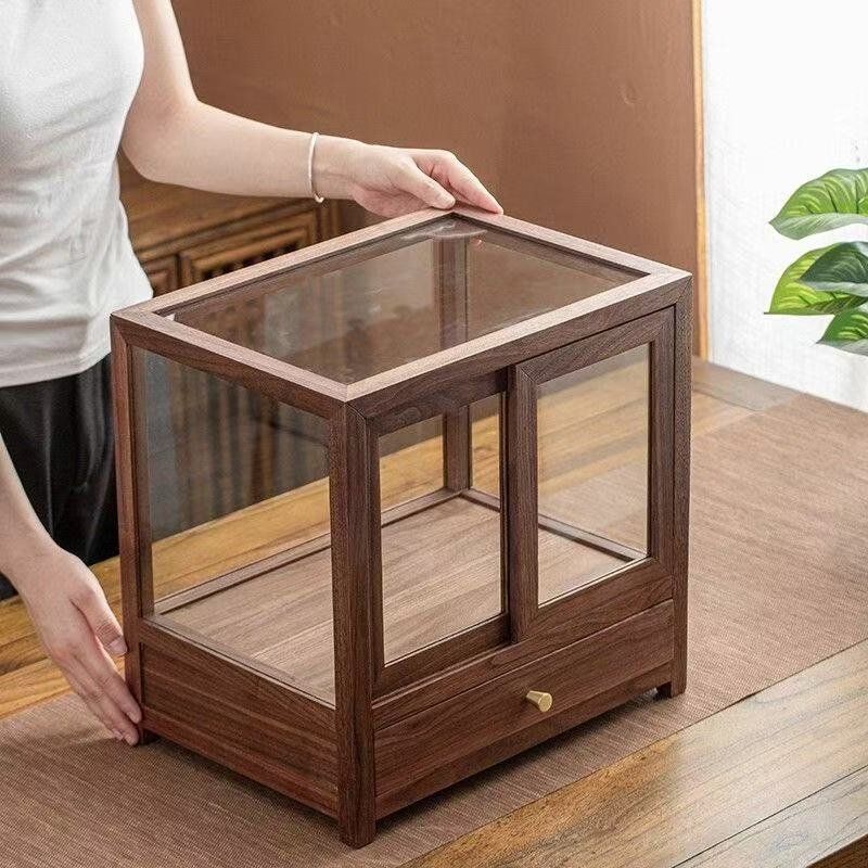 Storage & Organization - Neues nordamerikanisches Walnussholz-Teeset für den Schreibtisch,
