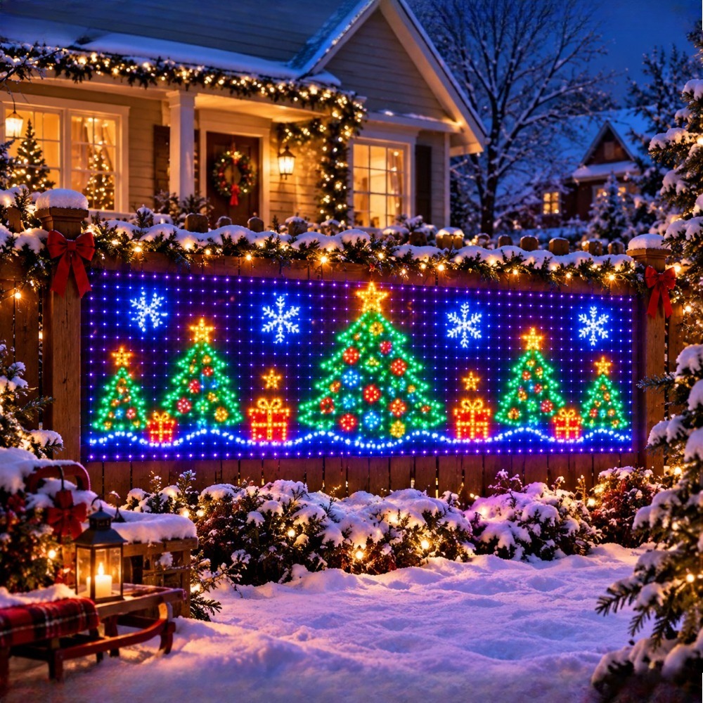 Lighting - Weihnachtsgeschenk-Set mit Muster-Netzlichtern, Bluetooth-App, RGBIC, neuartige,