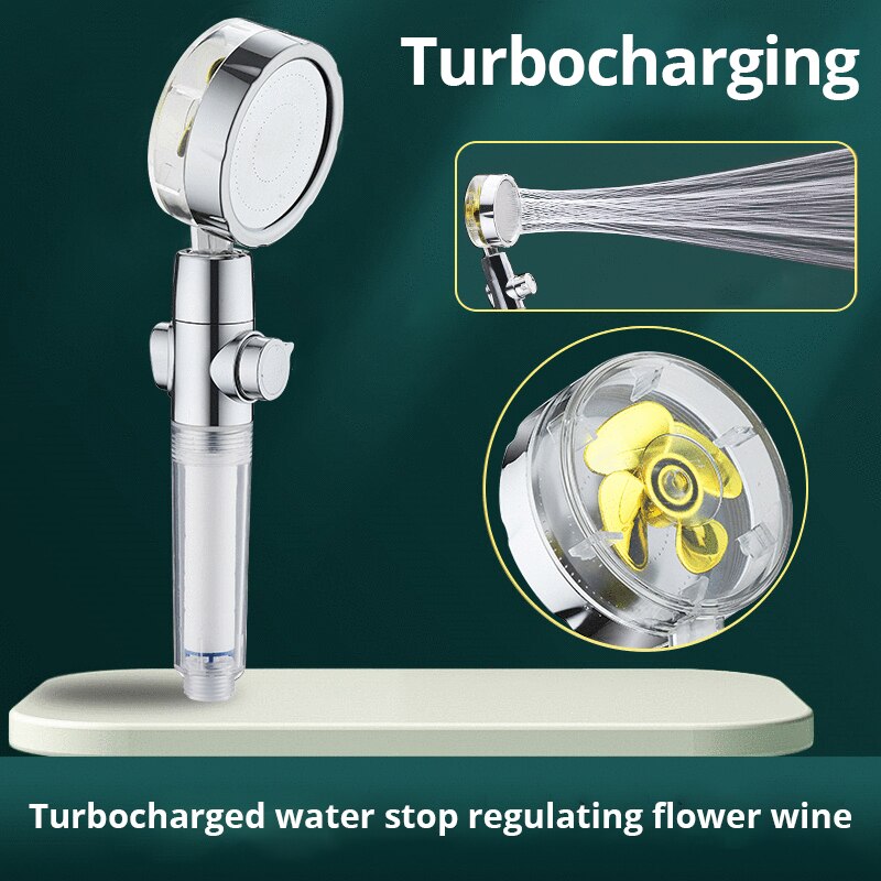 High Pressure Shower Head Handheld - Neue propeller angetriebene Dusch kopf Baumwoll