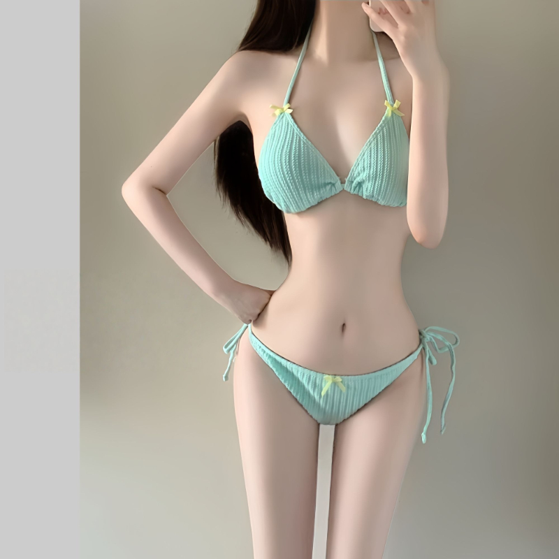 Bath - 2026 Sommer Damen Langarm-Bikini-Set – Koreanische