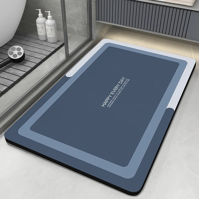 Quick Dry Diatomite Bath Mat - Diatomit-Badematten, saugfähige, rutschfeste Bodenmatte, Fußteppich, schnell
