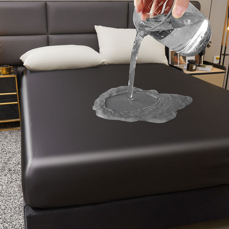 Fitted Bed Sheets Deep Pocket - Premium 100% Wasserdichter Matratzenschoner, Atmungsaktiver Matratzenbezug,